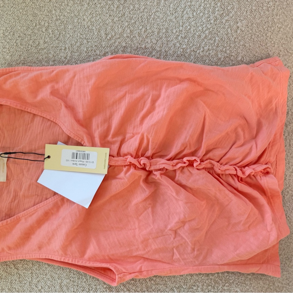 Nation LTD Peach Amber Ruched Cassie Tank - Small - Picture 8 of 8